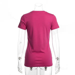 เสื้อยืดสไตล์ใหม่ประจำปี 2026 เสื้อยืดผู้หญิงแบบพื้นฐาน ใส่สบายๆ คอเฮนลีย์ ระบายอากาศได้ดี แขนสั้น เสื้อผู้หญิงสำหรับฤดูร้อน - Product Image 2