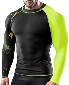 Wholesale <b>Mens</b> Custom Rashguard Long Sleeve <b>Compression</b> Swim Training <b>Shirt</b> Sublimation OEM Sportswear OEM Wholesale - Product Image 5