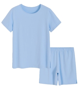 Vêtements de nuit en coton tricoté pour femmes personnalisables, hauts et shorts, de haute qualité, respirants, vêtements de nuit décontractés pour femmes, été - Product Image 3