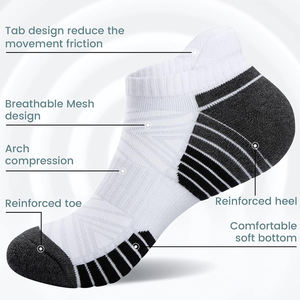 Chaussettes de sport athlétiques personnalisables et respirantes pour l'entraînement, idéales pour l'impression et la distribution au détail - Product Image 2