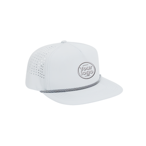 Casquette de golf unisexe à séchage rapide avec logo brodé personnalisé, trous respirants découpés au laser, fermeture réglable et visière incurvée - Product Image 2
