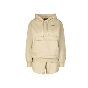 Ensemble assorti haut à capuche et short pour femme, qualité supérieure, prix de gros, idéal pour les marques de streetwear et les commandes en marque blanche 2026 OEM - Product Image 6