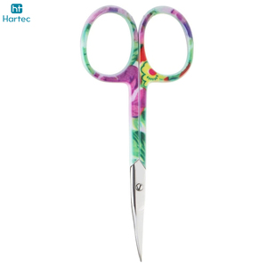 Ciseaux à cuticules imprimés colorés, en acier inoxydable courbé, outil de manucure de précision pour les soins des ongles et usage professionnel en salon - Product Image 5