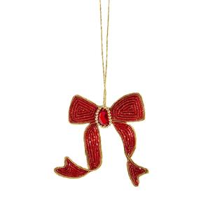 Luxury Handmade Embroidery Bow Seed Beaded Keychain Keyring Custom Modern Charm For <b>Bag</b> Gift Ethnic Key Holder Purse Accessory - Product Image 1