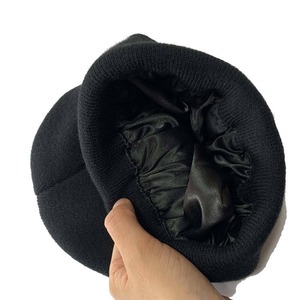 Brushed <b>Yarn</b> Unisex Beanie Hat Soft Touch Winter Warm Stretch Knit Character Print Casual Outdoor Travel Streetwear Cold Weather - Product Image 3