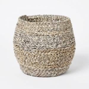 Mosa <b>Basket</b> Woven Jute Storage Bin Braided Natural Fiber Pot Planter Decorative Home Organizer Laundry <b>Plant</b> Holder - Product Image 1