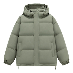 Veste matelassée unisexe de haute qualité en gros, avec logo personnalisé, impression OEM, imperméable, à capuche, pour l'hiver, avec logo frontal, en coton pour l'extérieur - Product Image 4