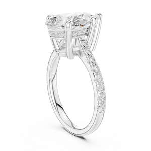 Bague de fiançailles en diamant taille poire avec diamants latéraux cultivés en laboratoire, certifiée GIA, bijoux classiques pour femmes - Product Image 4
