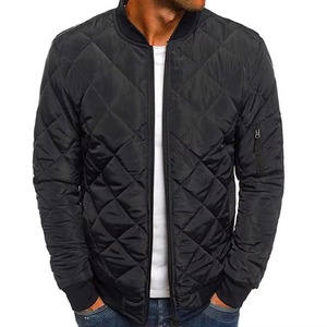 Veste bomber en nylon tendance pour homme, veste matelassée en diamant, vestes pour adultes, manteaux chauds rembourrés pour l'hiver, vêtements d'extérieur - Product Image 3