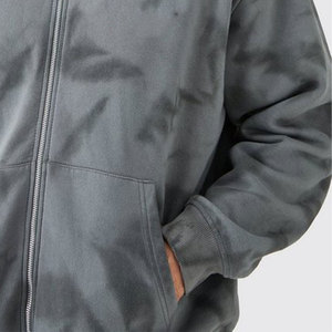 Men Customized <b>Acid</b> Wash Printed 100% Cotton Fleece Lightweight Solid Color Oversize <b>Drop</b> Shoulder Hooded Winter Casual - Product Image 5