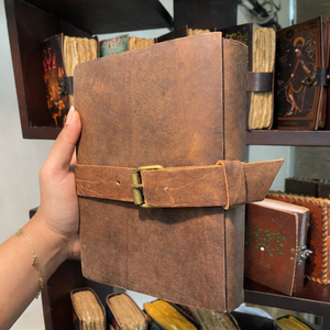 Diario de Cuero Antiguo Personalizable al por Mayor, con Encuadernación a Mano, Papel con Borde Rústico, 100 Hojas sin Líneas, Regalo Premium - Product Image 2