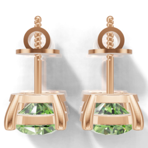 Heerani Jewels Natural Round Peridot 925 <b>Sterling</b> <b>Silver</b> Classic Prong Set <b>Stud</b> Vermeil Rose Gold Unisex <b>Earrings</b> 1.9g - Product Image 5