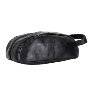 Minimalist Polyester Travel Shave Kit Bag with Zipper Closure Letter Pattern Large Capacity Black Rectangular Design - Product Image 2