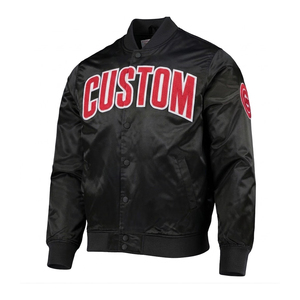 STARRYSKY Uniforme de baseball américain personnalisable pour homme, doublure en soie, écologique, patchwork brodé sur le devant, style universitaire - Product Image 1