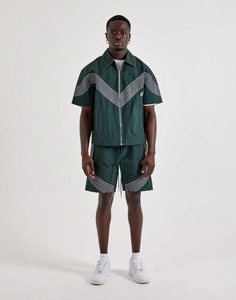 Shorts pour hommes style urbain, écologiques, anti-plis, imperméables, en nylon et polyester satiné, avec bandes réfléchissantes 3M, taille mi-haute élastique - Product Image 6
