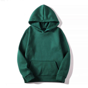 Oversized Hooded Sweatshirt Solid Color Cotton French Terry Casual Pullover Autumn Wear Men's - Product Image 6