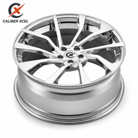 Jantes forgées CALIBER XCEL personnalisées en deux parties, concaves profondes, à 5 branches, polies miroir, 18-24 pouces, PCD 5x114.3