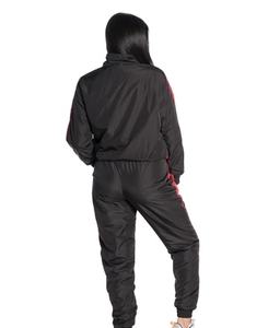 ชุดวอร์มผ้าไนลอนของผู้หญิงเสื้อกันลมไซส์ใหญ่พิเศษมีซิปสำหรับเล่นกีฬาซับลายตาข่ายตามสั่ง - Product Image 2