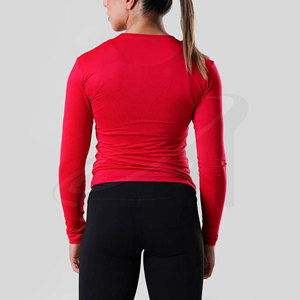 Camiseta de compresión para mujer, ropa deportiva personalizada para correr, gimnasio y entrenamiento físico, top de compresión para mujer OEM - Product Image 2