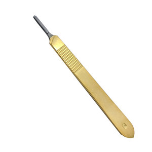 Gold Plated Dental Scalpel Handle Stainless Steel Reusable Surgical Scalpel for Dental Oral Surgery Periodontal Instrument - Product Image 6