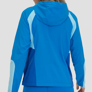 New Design Custom Women's Color Blocked Hooded Racer Jacket Full Sleeve Quilted Breathable Windproof Lightweight Purple <b>Zipper</b> - Product Image 2