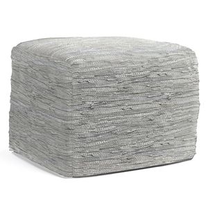 Fredrik Pouf quadrato crema - Product Image 1