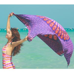 Nouveau sarong pareo imprimé avec franges, en tissu rayonne, taille et logo personnalisables - Product Image 2