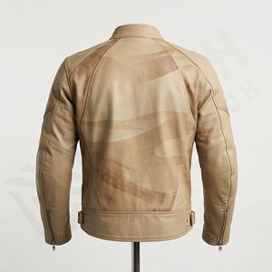 แจ็คเก็ตหนังแท้สำหรับขี่มอเตอร์ไซค์คุณภาพดีที่สุดสำหรับผู้ชาย รุ่นใหม่ล่าสุดสำหรับฤดูหนาว พร้อมแผ่นป้องกันที่ถอดออกได้ สามารถสั่งทำได้ - Product Image 2