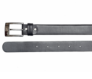 Ceinture noire unie en gros / Ceinture Polo 100% cuir véritable avec motif brodé OEM/ODM accepté - Product Image 3
