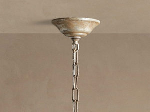 Lustre rond à <span class=keywords><strong>branches</strong></span> florales en <span class=keywords><strong>métal</strong></span> <span class=keywords><strong>argenté</strong></span> et doré vieilli avec gouttes de cristal, suspension de plafond pour hall d'entrée et salle à manger - Product Image 3