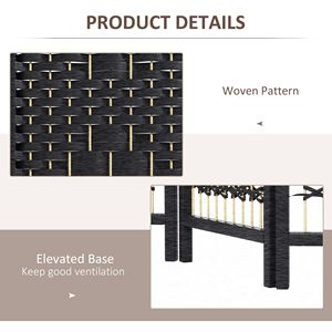 Paravento Tradizionale Pieghevole Autoportante 5.6FT Nero per Sale da Pranzo e Soggiorni, Uffici e Ristoranti - Product Image 6
