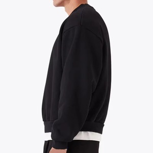 Sweat-shirt à manches longues en coton French Terry 280 g/m² pour homme, décontracté, broderie personnalisée, coupe oversize, col rond, vente en gros - Product Image 5