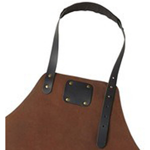 Tablier en cuir tissé résistant au feu, tenue de travail robuste avec doubles poches pour la cuisine - Product Image 2