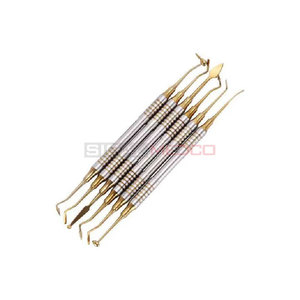 6Pcs Manual Dental Filling Spatula Kit Titanium Coated Heads Resin Application Professional Dental Composite Filling Instruments - Product Image 3