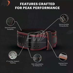 Cinturón de levantamiento de pesas de cuero de 10 mm de calidad premium, el mejor cinturón de potencia para entrenamiento muscular, gimnasio, barra, cinturón de alta resistencia. - Product Image 6