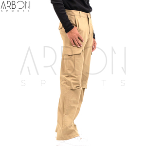 Pantalon cargo en coton léger pour homme, couleur camel, nouveau style tendance, confortable, unique, avec logo personnalisé, fournisseur fiable. - Product Image 2