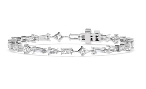 Pulsera de Oro Rosa de 9K Premium con Diamantes de Corte Geométrico Creados en Laboratorio, 6.32 CTW - Product Image 4