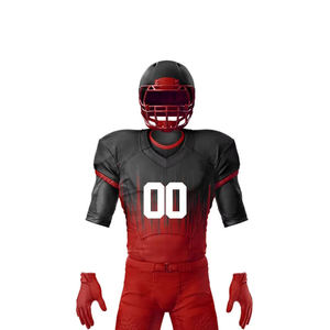 OEM ODM Custom Solid Color American Football Uniform 100% Polyester Fabric Custom Printed Team Name Plus Size Football Uniform - Product Image 5