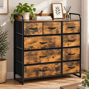 Cómoda Industrial de Madera con 8 Cajones, Mueble de Almacenamiento para Sala de Estar, Línea de Producción de Muebles - Product Image 4