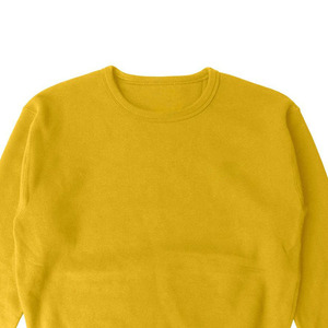 เสื้อสเวตเชิ้ตคอกลมสีเหลืองมัสตาร์ดสำหรับผู้ชาย ทรงปกติ แขนยาว สวมใส่สบาย ผ้าถักเนื้อฝ้าย สีพื้น เหมาะสำหรับใส่ในฤดูใบไม้ร่วง - Product Image 3