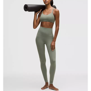 Conjunto Deportivo de Yoga para Mujer de Alta Calidad, 2 Piezas, Ecológico, Transpirable, Spandex/Nailon, Estampado Animal/Camuflaje, Ropa Deportiva - Product Image 3