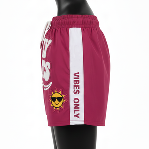 Shorts de Baño para Mujer, Tela de Microfibra de Poliéster Suave al Tacto, 130 GSM, Resistentes al Agua, Cordón Lateral Ajustable, Logotipo Personalizado - Product Image 3