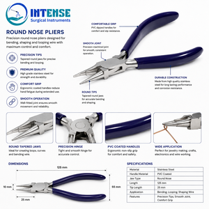 Alicates Profesionales de Punta Redonda para Joyería, Acero Inoxidable, Herramienta para Hacer Lazos y Abalorios - Product Image 2