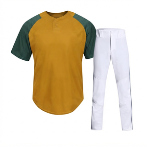 100% Polyester Mesh Mustard Men's Baseball Jersey Pants Silk Screen Printing Elastic Waist Quick Dry Custom Logo Team <b>Name</b> - Product Image 1