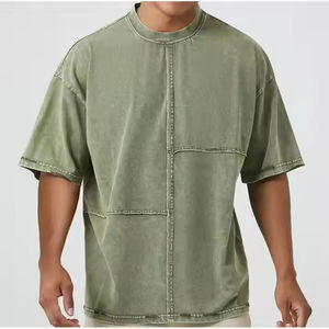 Camiseta Oversize para Hombre, Estampado Personalizado, Estilo Boxy Cortado, Lavado Ácido - Product Image 1