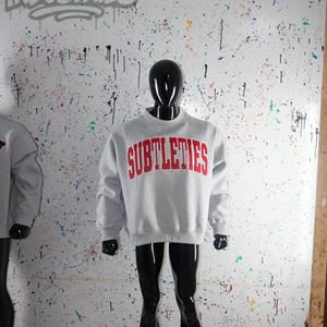 Sudadera de cuello alto SUBTLETIES HEATHER GREY 100% RED con apliques bordados, sudadera de cuello ancho URBAN PRODUCTIONS - Product Image 6