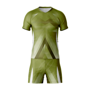 Custom Men's Soccer Jersey Set Short Sleeve V-Neck Sublimated Geometric Print Moisture Wicking Quick Dry Breathable Summer 100% - Product Image 3