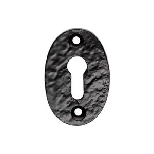 Escutcheons modernes en fer robuste pour portes d'armoires, installation durable par vis, design ovale pour salle de bain et meubles - Product Image 1