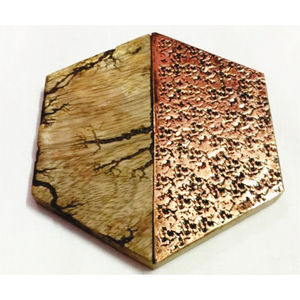 Posavasos Artesanales con Incrustaciones de Hueso - Mosaico de Resina y Hueso con Patrón Chevron, Base para Tazas de Té y Café, Estilo Boho con Aspecto de Mármol de Lujo para el Hogar - Product Image 6