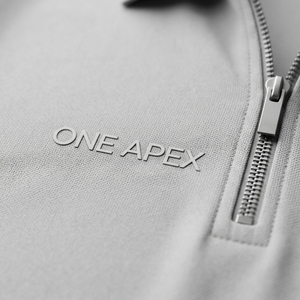 Mens Light Gray <b>Zip</b> <b>Neck</b> <b>Polo</b> <b>Shirt</b> Custom Logo Short Sleeve Golf Tennis Sportswear Uniform Style Regular Fit Gray - Product Image 4